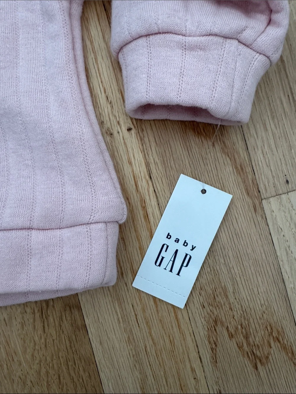 GAP Light Pink Ribbed Pullover Sweatshirt